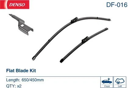 Комплект бескаркасных стеклоочистителей  Denso Flat DF-016