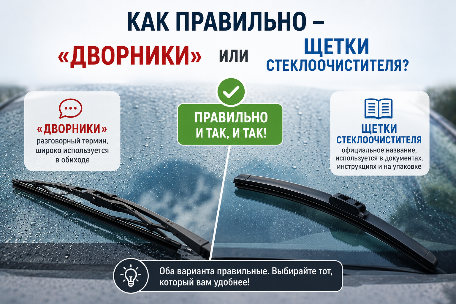 «Дворники» или щетки стеклоочистителя? «Дворники» или щетки стеклоочистителя?