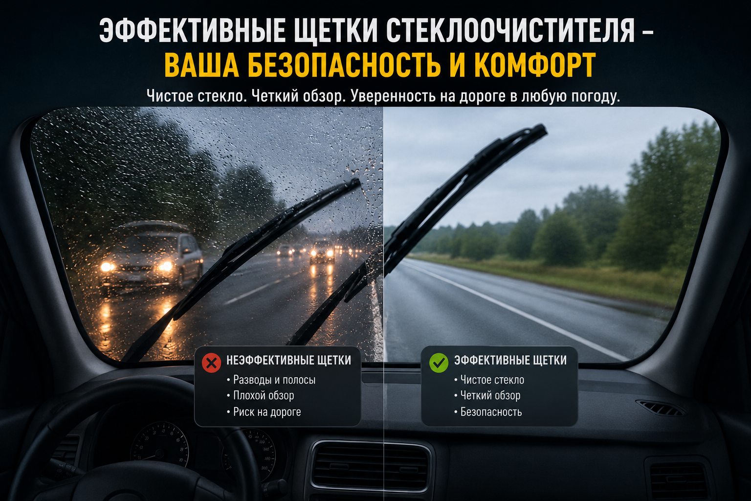 Эффективность щеток стеклоочистителя: как выбрать дворники, которые действительно работают Эффективность щеток стеклоочистителя: как выбрать дворники, которые действительно работают