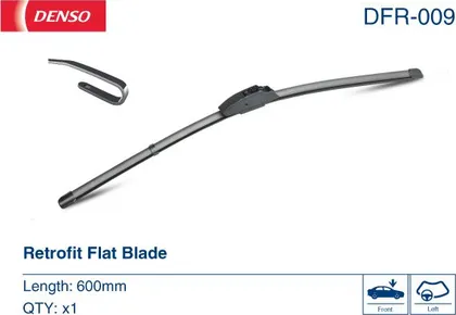 Бескаркасная щетка стеклоочистителя Denso Flat DFR-009
