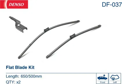 Комплект бескаркасных стеклоочистителей  Denso Flat DF-037