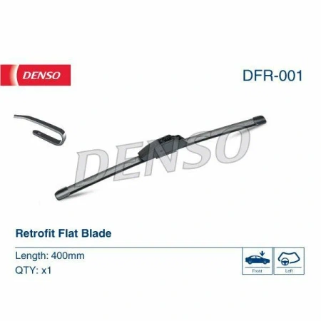 Бескаркасная щетка стеклоочистителя Denso Flat DFR-001