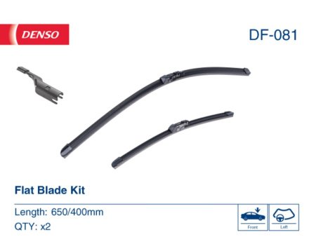 Комплект бескаркасных стеклоочистителей Denso Flat DF-081