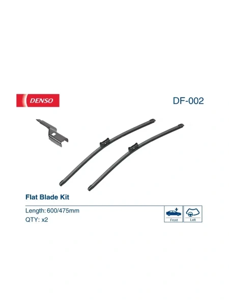 Комплект бескаркасных стеклоочистителей Denso Flat DF-002